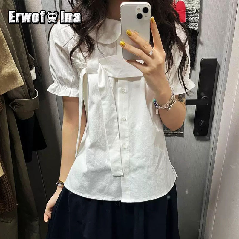 Shirt Camp Collar - Erwofeina, camisas con cuello Peter Pan