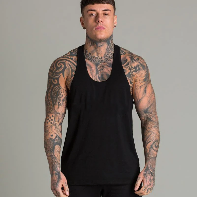 Camiseta de algodón para hombr - Tank Top Muscle reseña y precio