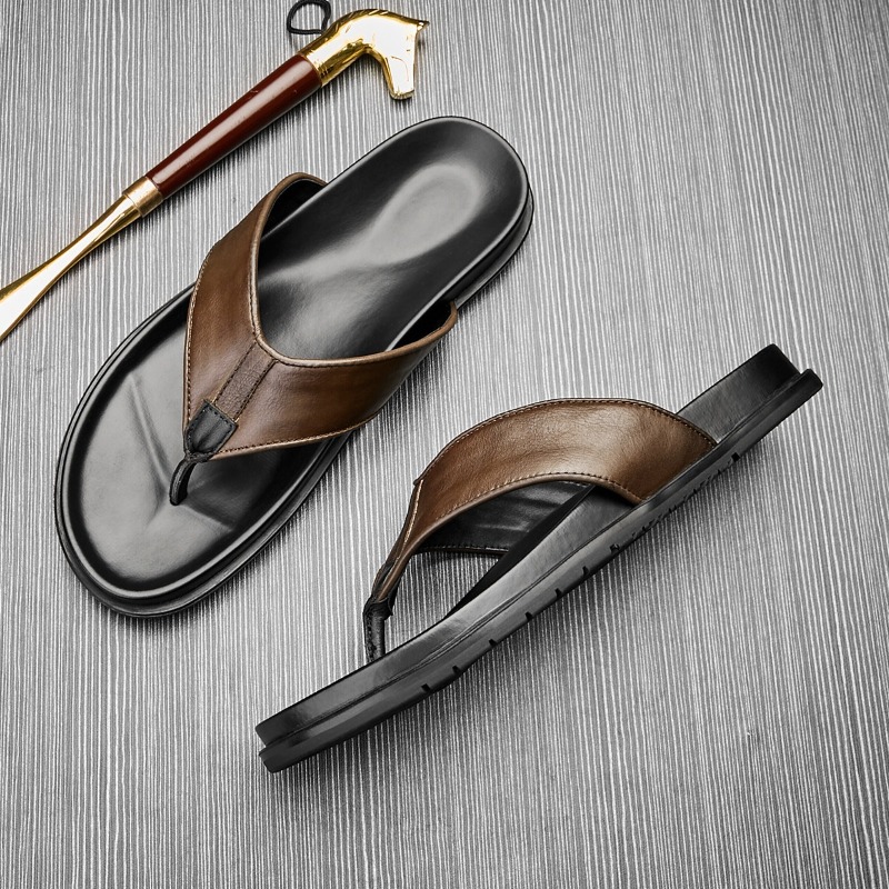 Sandalias de Playa de Verano 2 - Flip Flop Leather Men reseña y precio