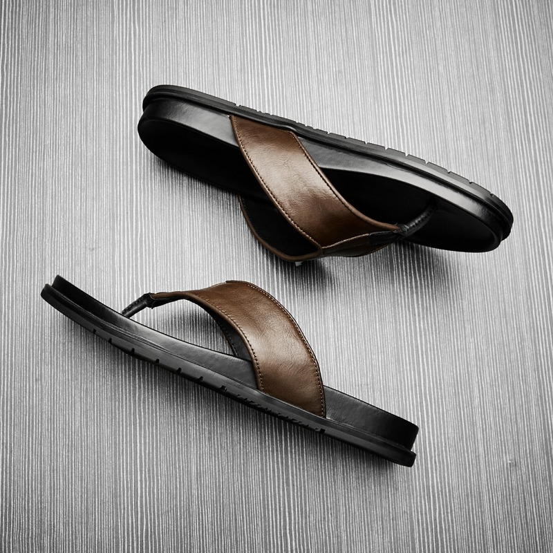 Sandalias de Playa de Verano 2 - Flip Flop Leather Men reseña y precio